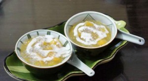 Read more about the article Chè khoai lang bột báng nước cốt dừa